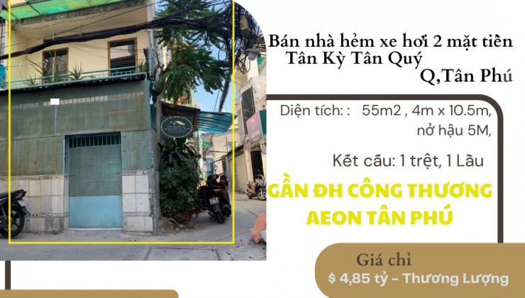 Bán nhà 2 mặt HXH Lê Trọng Tấn 55m2,1Lầu, 4,85tỷ - Gần AEON